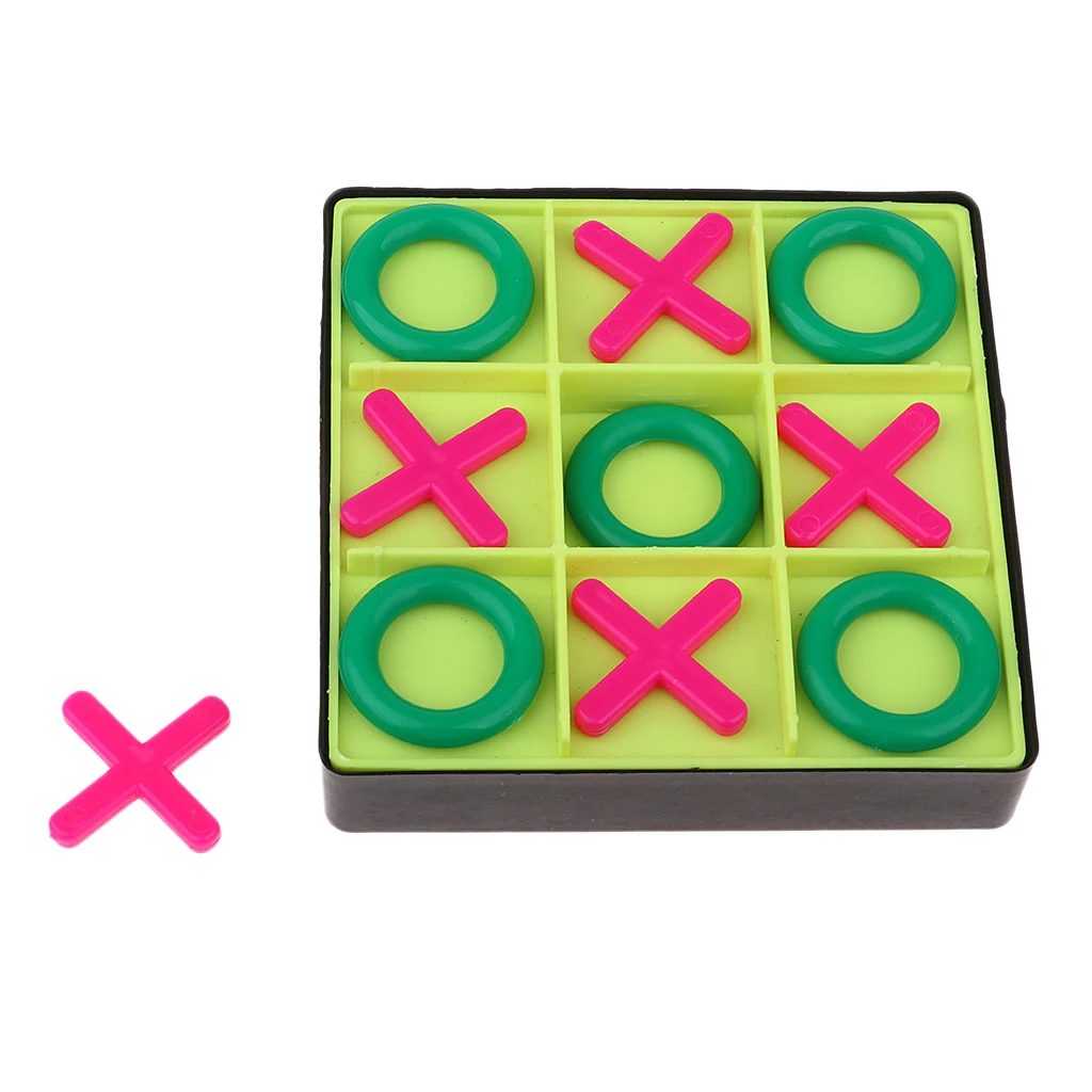 

10cm Plastic Noughts and Crosses Board Game Tic Tac Toe Play with Families Traditional Board Game for Children and Adults
