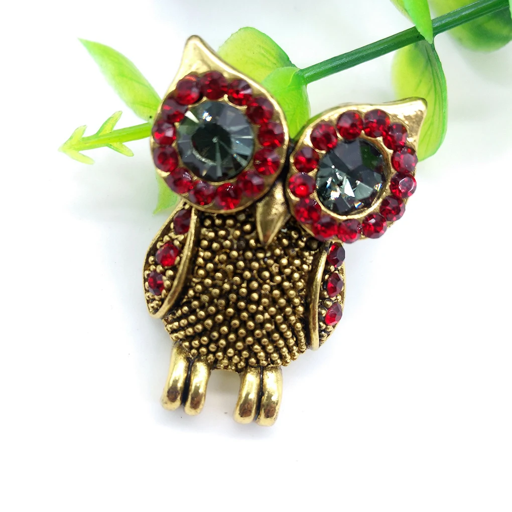 

2019 Women's Breastpin Large Eyes Owl Shape Crystal Brooch Alloy Brooch For Party