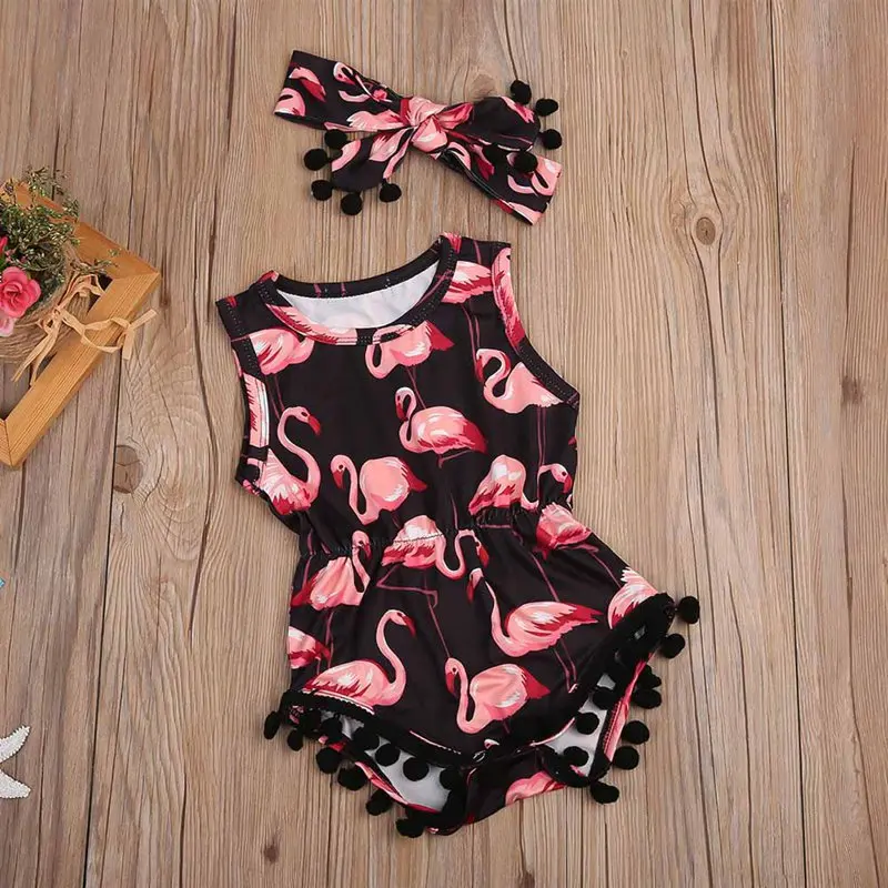 Baby Romper Summer 2Pcs Clothing Set Baby Summer Clothing With Headband Baby Body Suit Girls Newborn Infant Sleeveless Baby Romper Summer 2Pcs Clothing Set Baby Summer Clothing With Headband Baby Body Suit Girls Newborn Infant Sleeveless