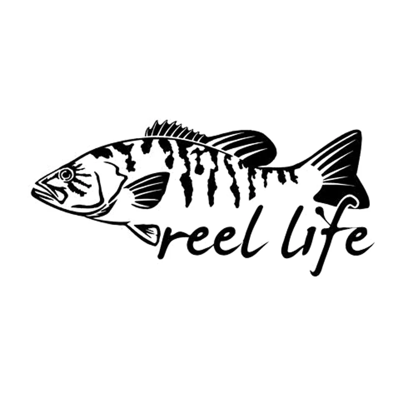 Reel life fishing vinyl decal sticker Paper Paper & Party Supplies