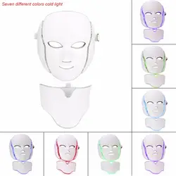 7 цветов свет светодиодный маска для лица фотон затяните поры омоложения кожи анти-акне морщинки терапии Красота салон инструмент