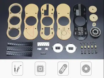 

Single chip microcomputer DIY LED fingertip gyro parts acrylic shell display pattern programmable