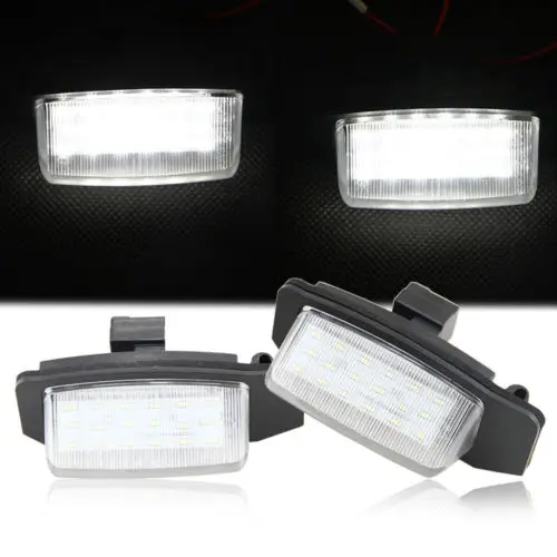 

2Pcs Error Free LED License Plate Light for mitsubishi outlander xl (CW) 2006-2012 number plate LED lamp bulb 24SMD white