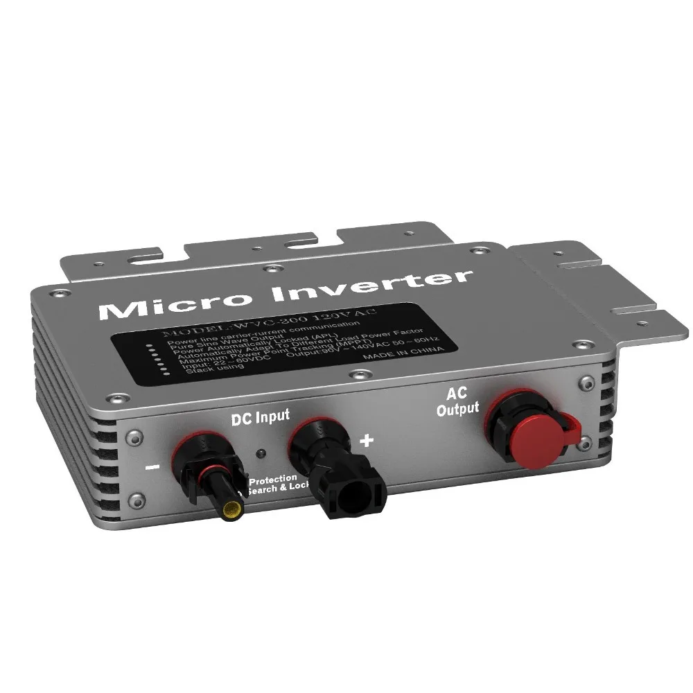 

WVC300 Max output power 260W Grid Tie Micro Inverter 22-50VDC to 110V or 220V AC Solar Inverter with Communication Function