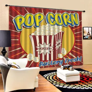 

3D Curtain Luxury Blackout Window Curtain Living Room restaurant curtains red Blackout curtain