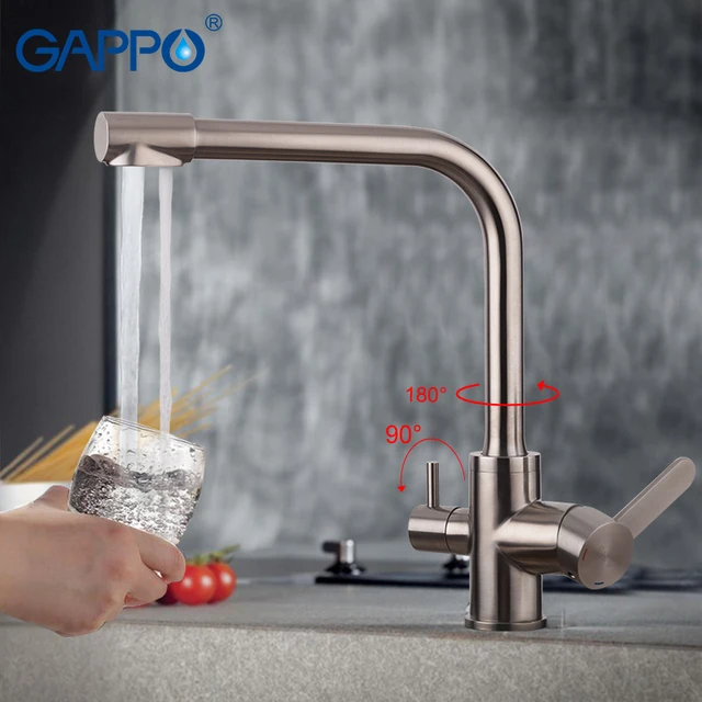 Best Price GAPPO Kitchen Faucets with filtered water taps stainless kitchen faucet deck mounted drinking water sink mixer taps griferia Best Price GAPPO Kitchen Faucets with filtered water taps stainless kitchen faucet deck mounted drinking water sink mixer taps griferia