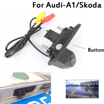 

Parking CCD Car Trunk Handle Rearview Camera For Skoda/Octavia/Fabia/Superb/Roomster/Yeti/Audi/A1 Car Backup cam with Button