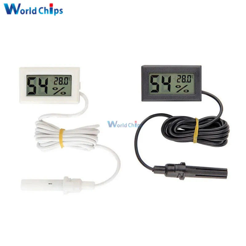 

Mini LCD Digital Thermometer Hygrometer Temperature Indoor Convenient Temperature Sensor Humidity Meter Gauge Instruments Cable