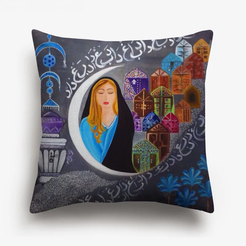 Наволочки для подушек хамса с изображением руки Фатимы в арабском стиле, наволочки для подушек, домашнее декоративное белье, наволочки для дивана - Цвет: M