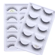 Г. пикантные ручной работы 3D норки Накладные ресницы Природный крест-накрест грязный мягкой многослойной ресницы этап Макияж ресницы