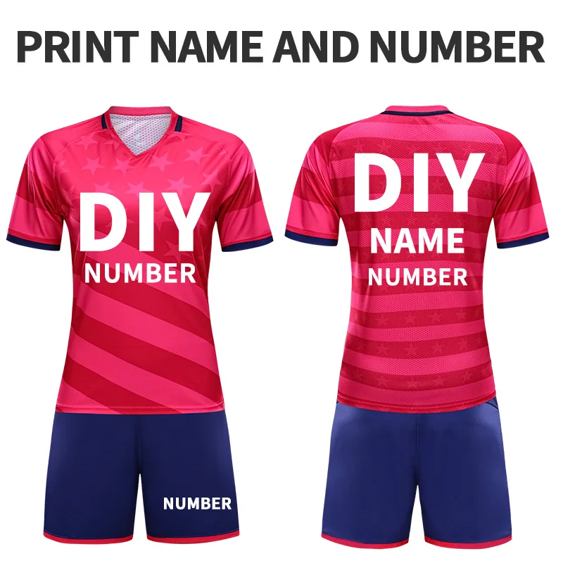 Футбольные майки Майо Франция футбольные комплекты на заказ форма de Futbol майки дышащие рубашки шорты командная спортивная одежда - Цвет: red DIY