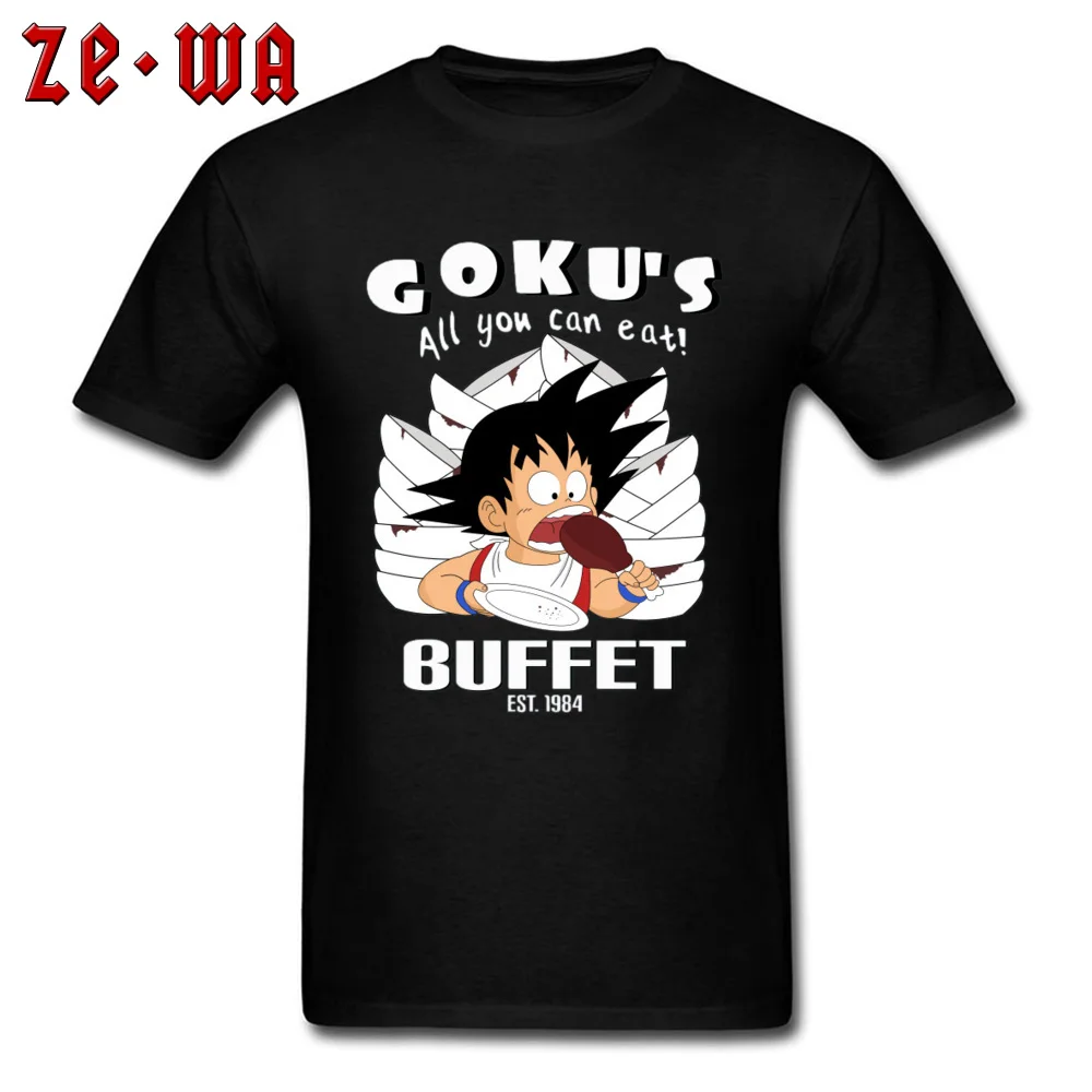 

Dragon Ball Gokus Buffet Men T Shirt 100% Cotton Tops & Tees Funny 3D Anime Printed Top T-shirts Dragon Ball Clothing Designers