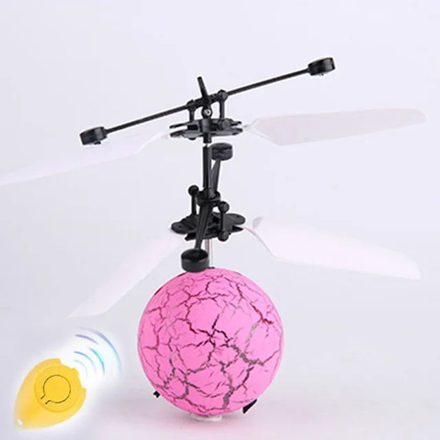Светодиодный мини-Радиоуправляемый вертолет-мяч электрическая электронная игрушка индукционный самолет пульт дистанционного управления игрушка летающий мяч-вертолет - Цвет: Rose
