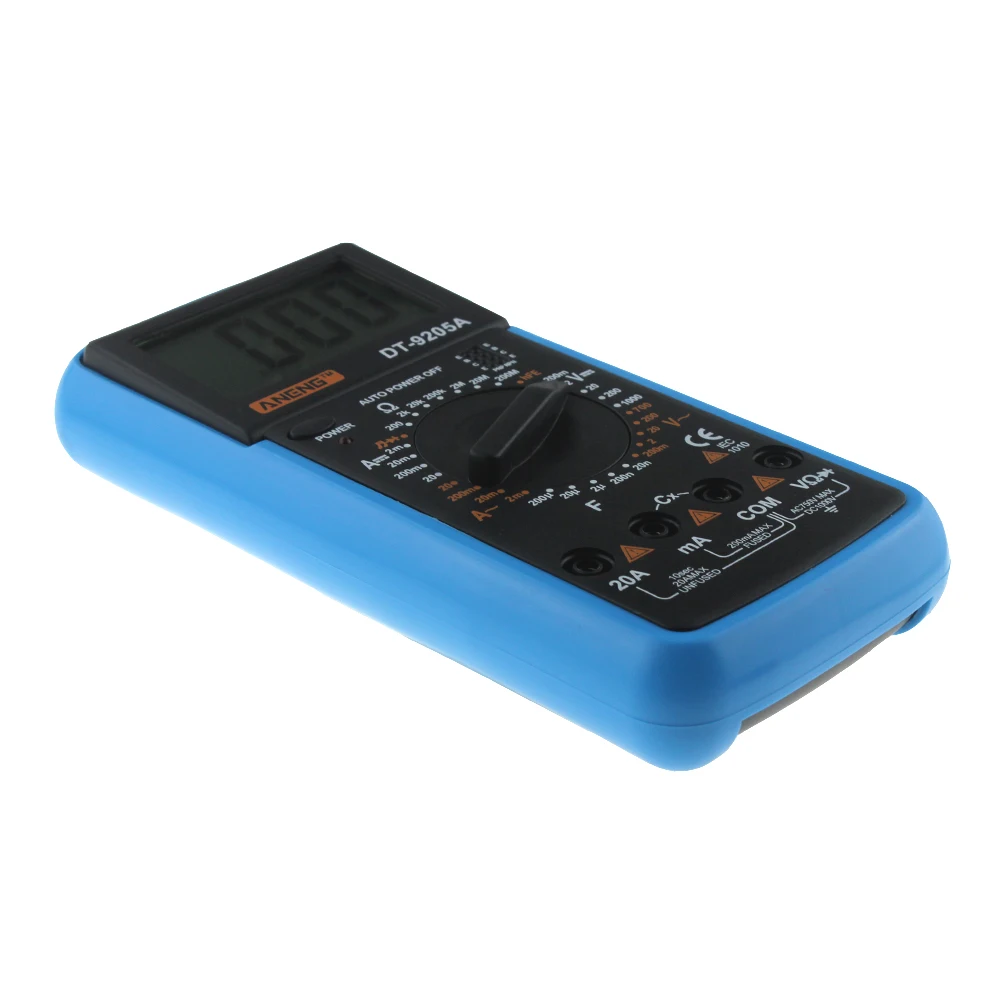 DT9205A hFE AC DC ЖК дисплей Профессиональный электрический ручной тестер Цифровой