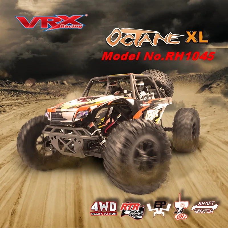 Радиоуправляемая машина VRX Racing RH1045 карта пустыни, 1/10 масштаб 4WD бесщеточный, RTR/45A ESC/3650 мотор/2,4 ГГц, аккумулятор и зарядное устройство в комплект не входят