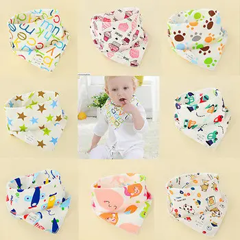 

8 Patterns Newborn Baby Boy Girls kids Bibs Waterproof Saliva Handkerchief Towels Feeding Bandana