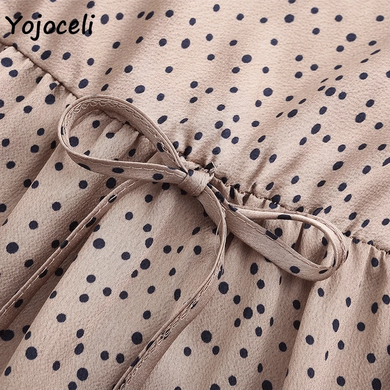 Yojoceli 2019 летний сарафан в горошек вечерние Клубные мини платье стиле бохо пляжное