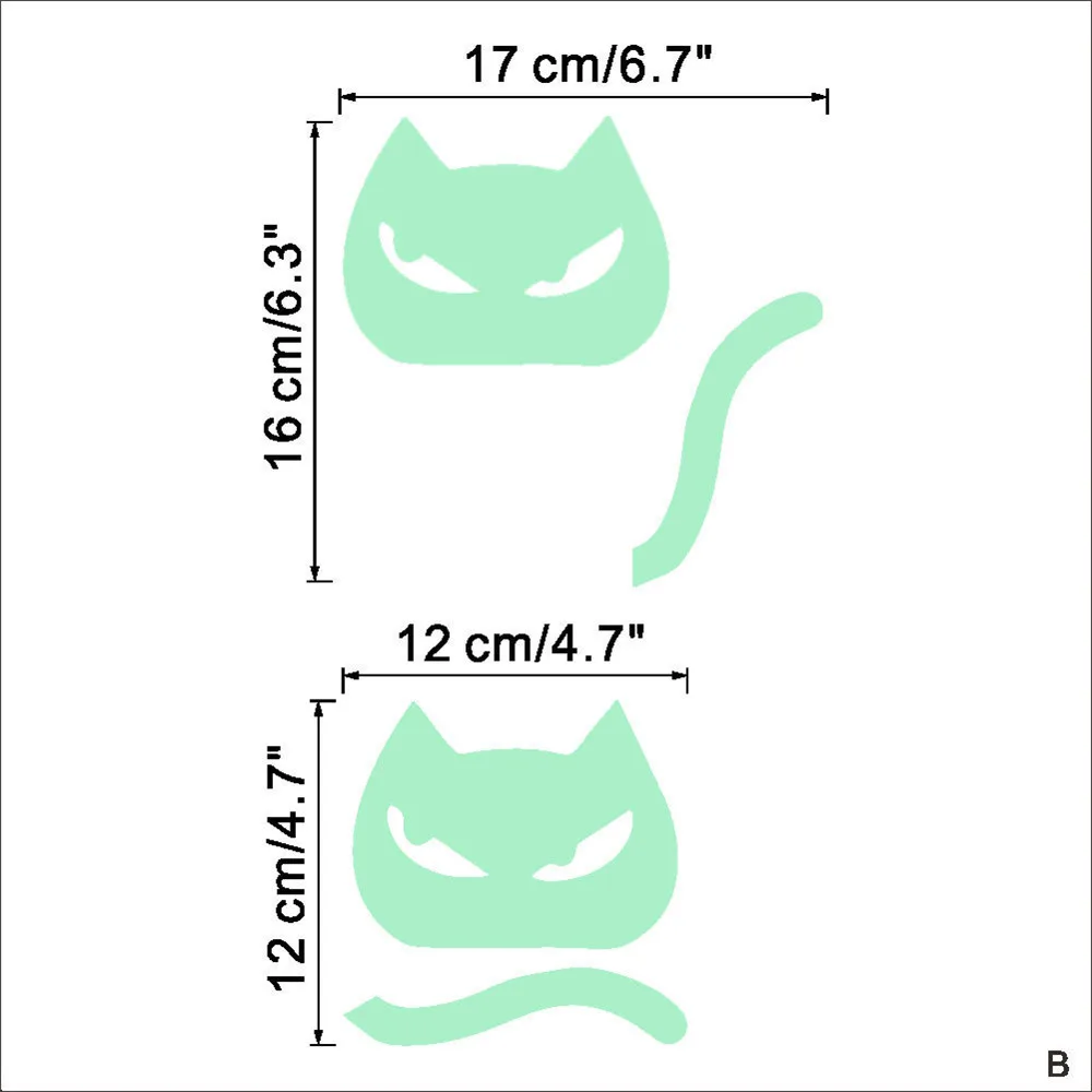 Черный-Свет Светящиеся Стикеры для выключателей мультяшное украшение для дома светящийся настенный Стикеры s темно светящееся украшение Стикеры, с изображением "Кот" креативные 78