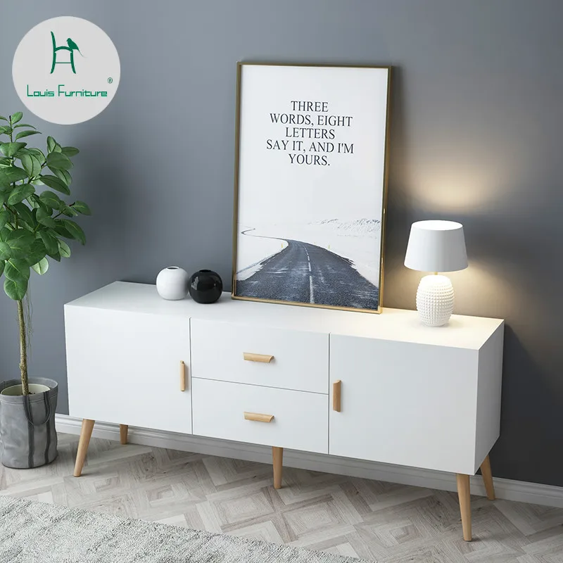 

Louis Fashion Living Room Cabinets Simple Modern Store Kitchen Wood Tea Wine Table Multi-function