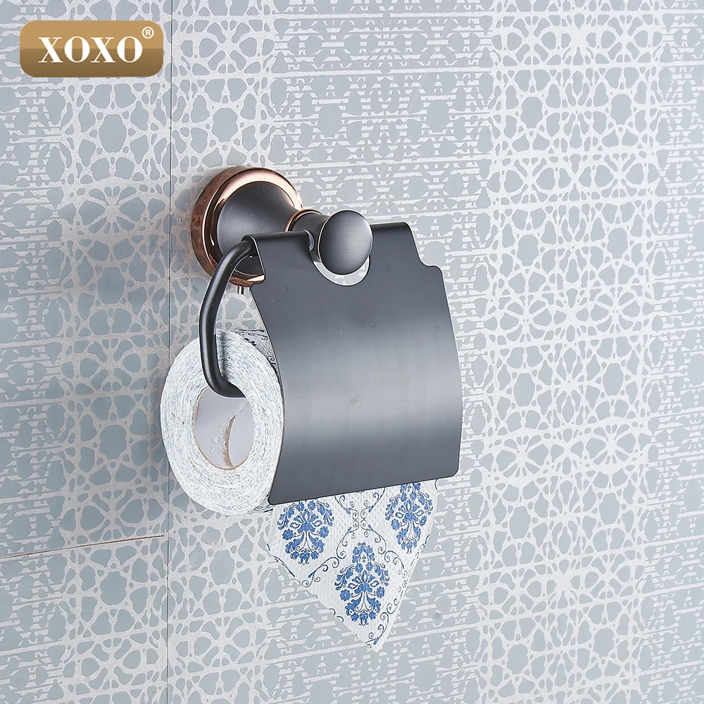 

XOXO New luxury Wall Mounted copper Dual purpose punch and paste paper holder tissue box Bathroom Accessories 21086