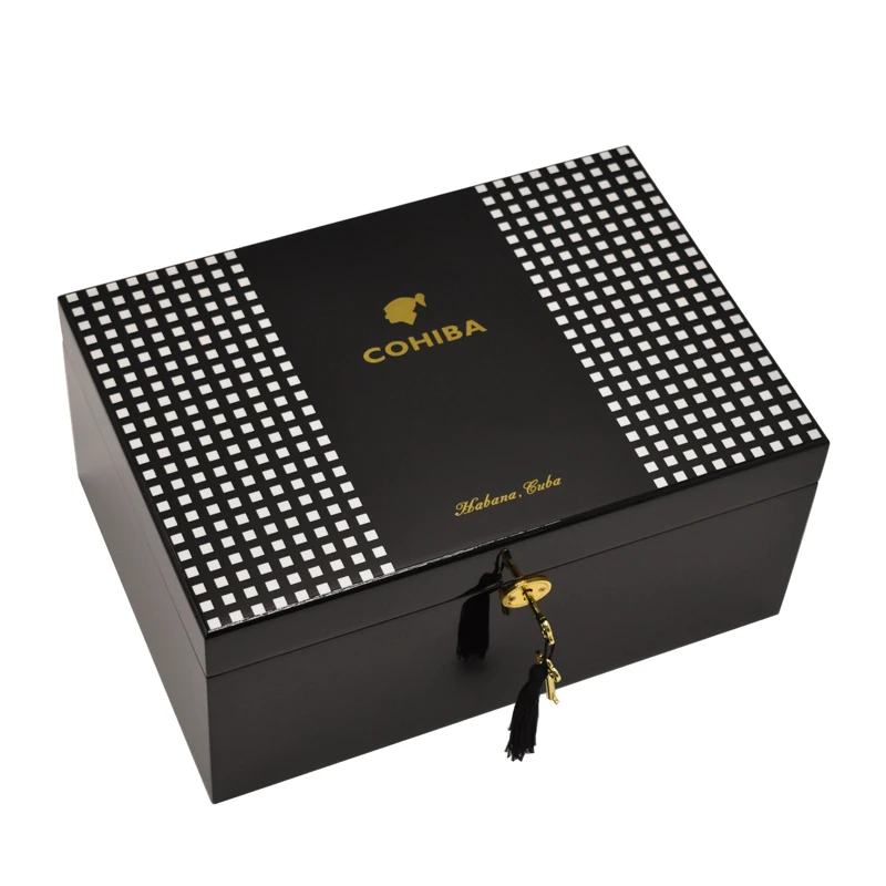 Color : Black Silber KPPTO Zigarettenetui Schwarz Humidor tragbare Zigarre Travel Box Zedernholz Zigarre Box Gold 10 St/ück Beautiful Life