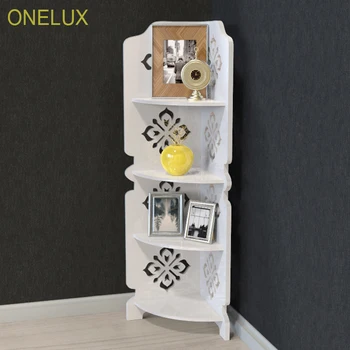 

ONELUX 4-Tier Clear Acrylic Corner Shelf -31W 22D 80H CM