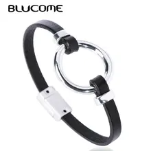 Blucome модные сапоги в панковском стиле, браслет-намотка Круг кожаные браслеты, бижутерия Для Женщин Девочек Вечерние Банкетный ежедневно ручной металлические аксессуары Подарки