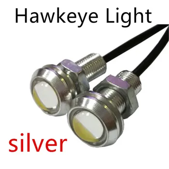 

one pair 9W 18mm General Hawkeye LED Bulb For Car Reverse Light Daytime Running Lamp Car LED Light black silver to choose