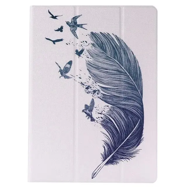 

Bird feathers PU Leather Flip Case for Apple iPad air1 2 with iPad mini 2 3 4 iPad 2 3 4 pro Case Stand Cover case Free Shipping