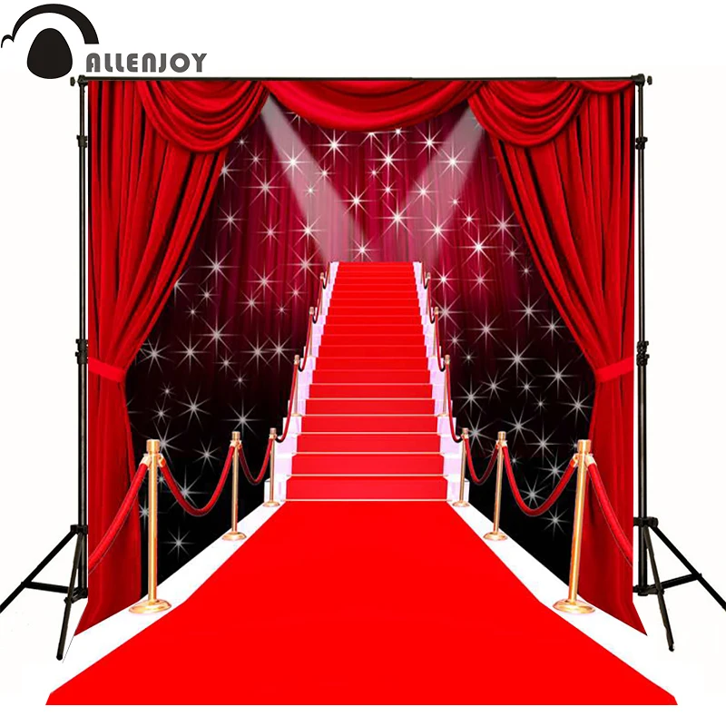 Allenjoy photographic background Stage shine red carpet model photography  fantasy new design vinyl fotografie achtergrond