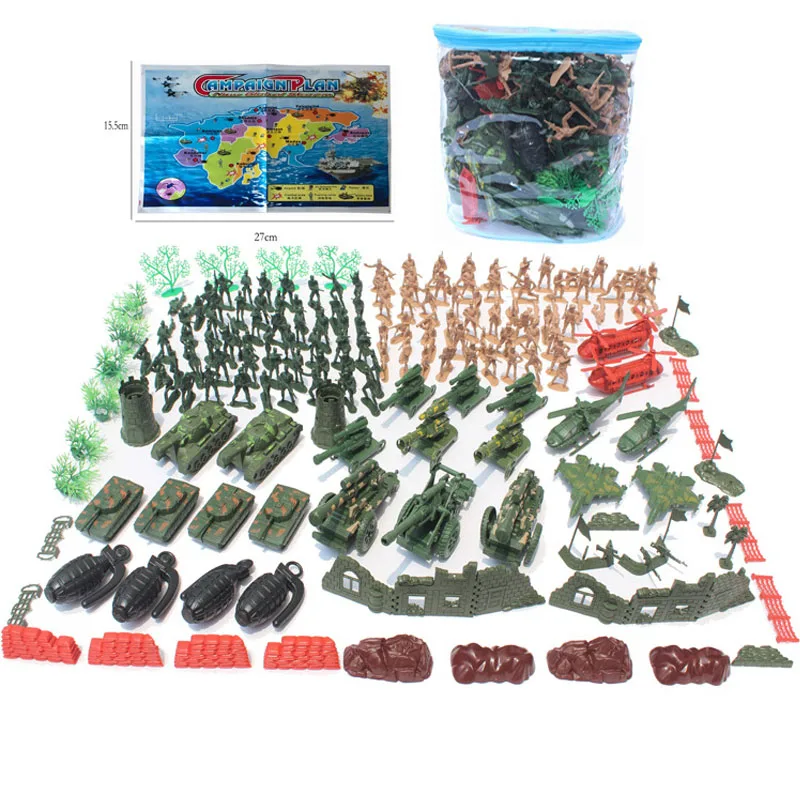 

182pcs/set World War II soldier who nostalgic toys children model kit Military Model Kit sent 5cm soldier Christmas gifts