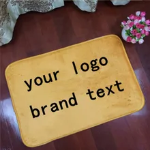 Por Personalized Kitchen Mats Custom Front Entrance Door Mat Personalized Flannel Carpets Anti Slip Water Proof Kitchen Bath Bedroom Floor Rugs Customized