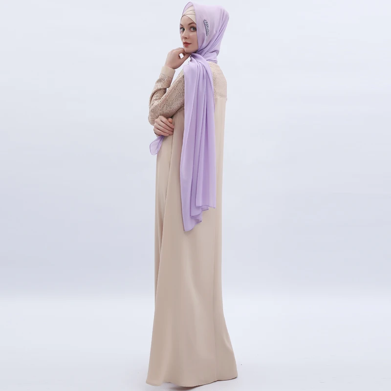 Vestidos Sequin Abaya Дубай длинное мусульманское хиджаб платье для женщин кафтан Elbise Eid турецкие платья халат Musulmane Longue