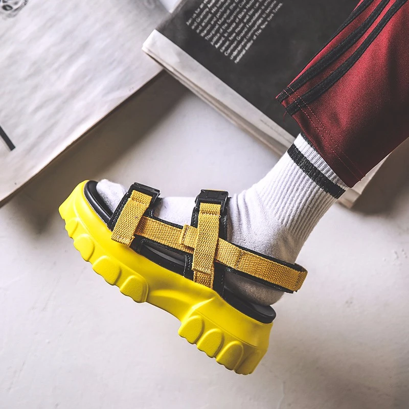 

Chic 2019 high quality fashion Back Strap buckle summer training shoes women sandals thick bottom platform sandalias mujer