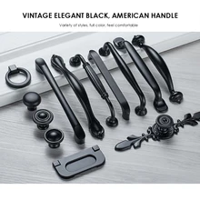 Black Handle Solid Single Hole Furniture Hardware No fading Accessories Drawer Door Handle American Black Cabinet Wardrobe Handl цена Black Handle Solid Single Hole Furniture Hardware No fading Accessories Drawer Door Handle American Black Cabinet Wardrobe Handl цены онлайн