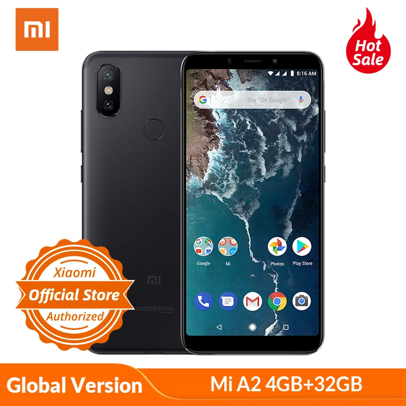 Глобальная версия Xiaomi Mi A2 4 Гб ОЗУ 32 ПЗУ Snapdragon 660 5 99 ''полноэкранный смартфон 20MP