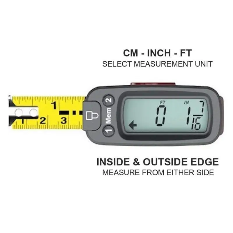 5M/16Ft Lcd Digital Tape Measure Portable Digital Measuring Tape Accurately Electronic Steel Measure Metric Gauging Tools