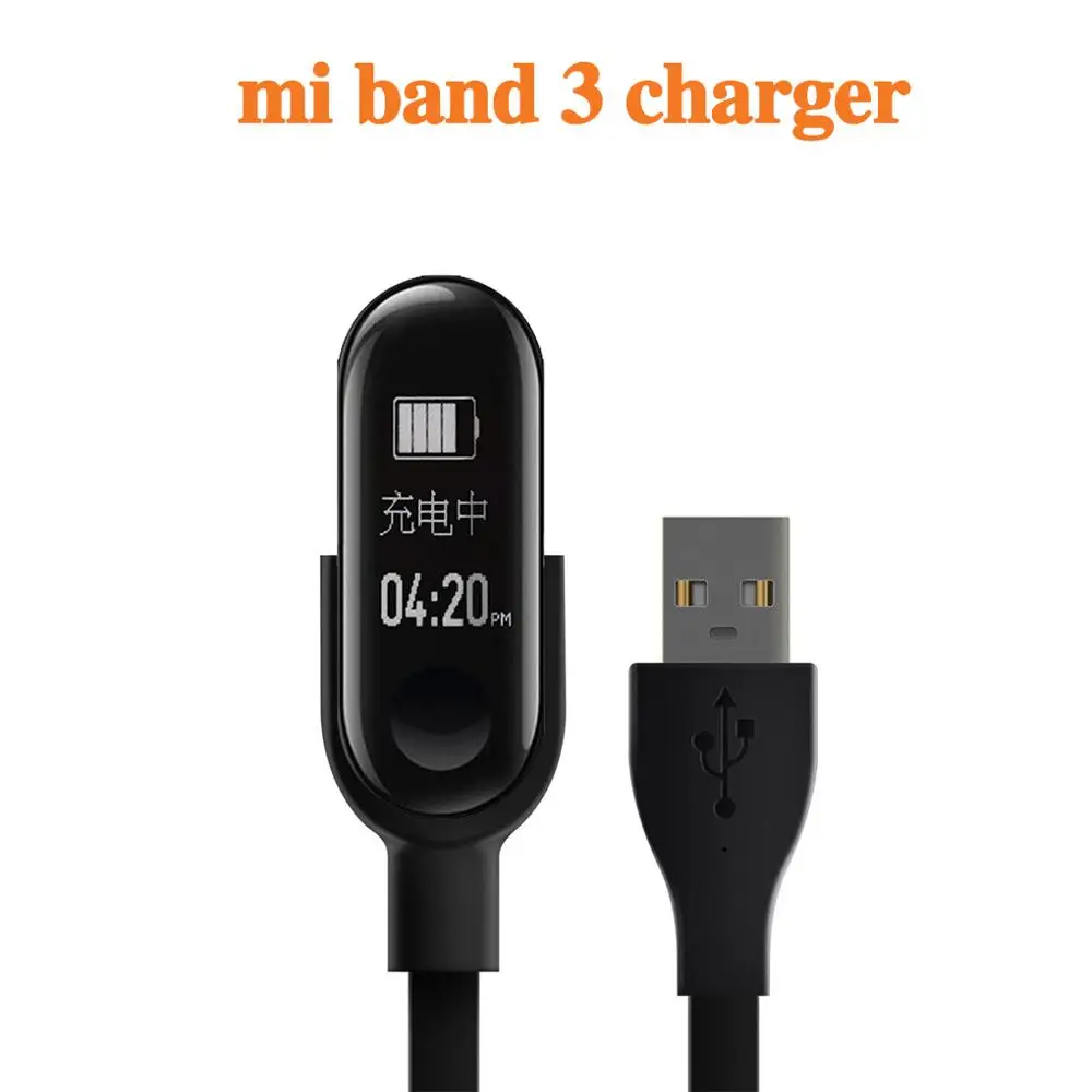 2pcs Charger Cable For Xiaomi Mi Band 3 2 Miband 3 Smart Wristband Bracelet for Xiaomi mi band 2 Charging cable USB Charger Line