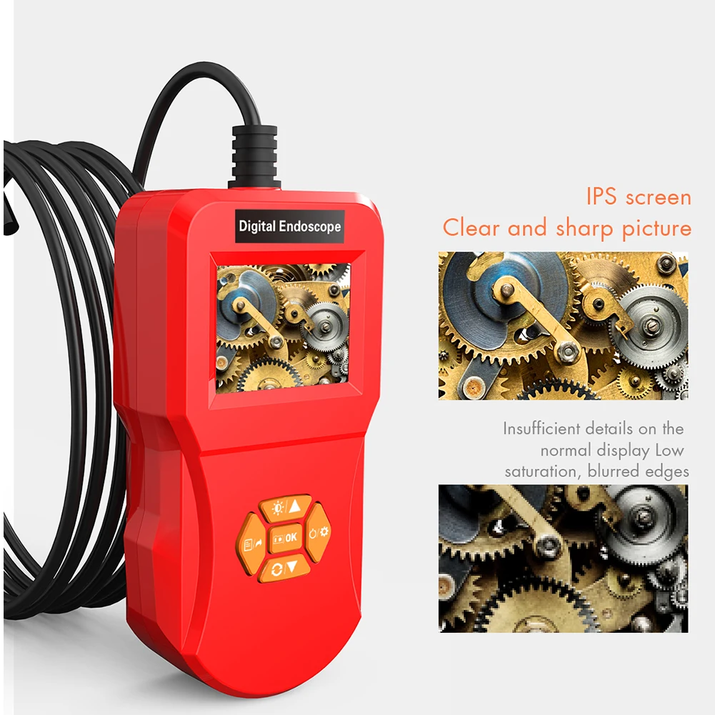 

2.4Inch IPS Industrial Use With LEDs Rechargeable Handheld Adjustable HD Waterproof Endoscope Tool Digital Detection Durable