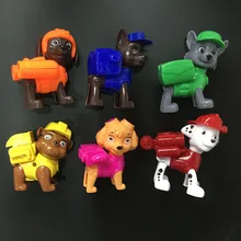 Buy 6Pcs Paw Patrol Puppy Dog Toys Juguetes Canine Dogs Anime Movie Figure Action Pawed Patrolling Kids Toys for Children 2D07 Free Shipping