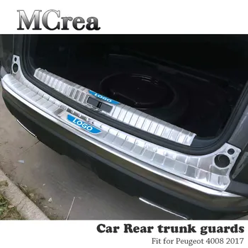 

MCrea 1pc Car Styling Rear Trunk Door Bumper Anti Collision Stickers For Peugeot 4008 2017 2018 Accessories