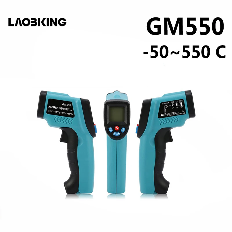 

GM550 -50~550 C Digital infrared Thermometer laser GM320-50-300 Temperature Gun Pyrometer Aquarium Emissivity Adjustable