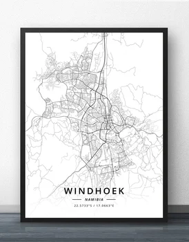 

Windhoek Namibia Map Poster