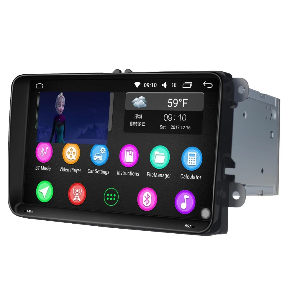 Flash Deal Android 8.1 4GB/32GB Built-in DSP Octa Core 2 Din 9" For Volkswagen Skoda/Polo/Golf/Passat GPS/Wifi/Bluetooth Car Radio 4