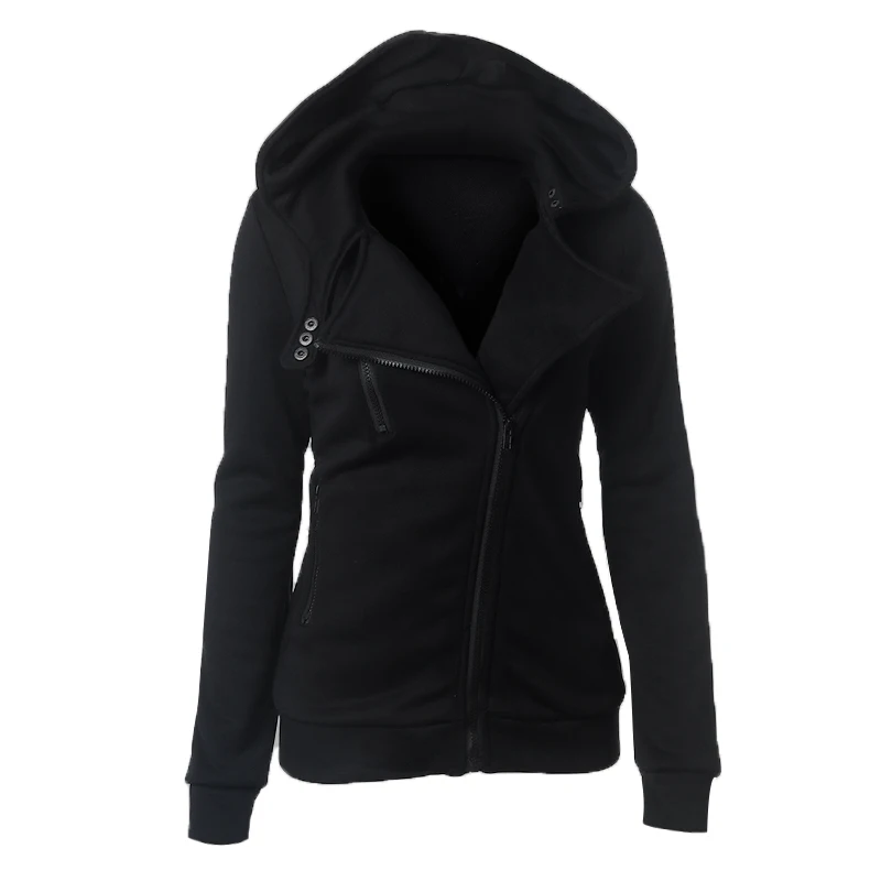 Do Sexo Feminino Casual Outerwear Senhoras Zipper