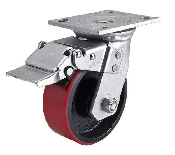 1PC EDL Heavy Duty 5 Inch Casters Wheels 400Kg Polyurethane Wheels