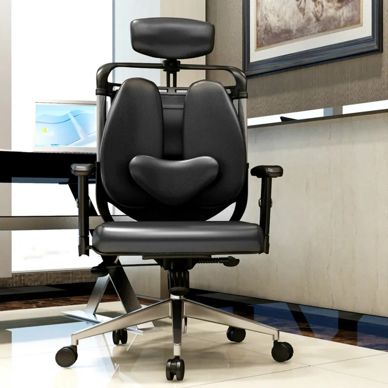  Creative Office Chair Ergonomics Reclining Computer Chair Household Double Back Swivel Gaming Chair