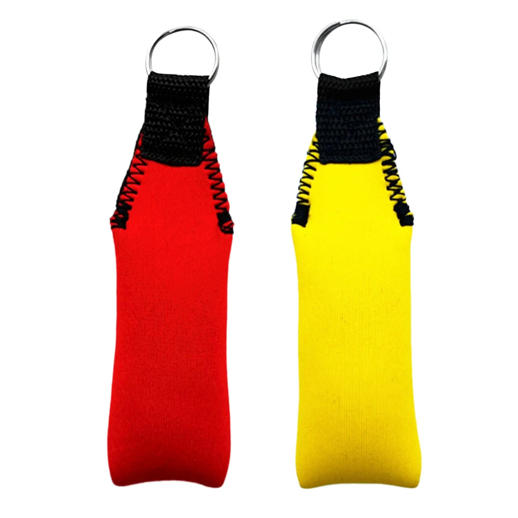 2pcs Rectangle Neoprene Floating Keyring for Water Sports Yachting Sailing