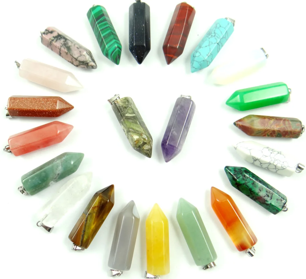 Подвески из натурального камня в ассортименте 24 шт./лот|f pendant|natural stone charmsstone charm |