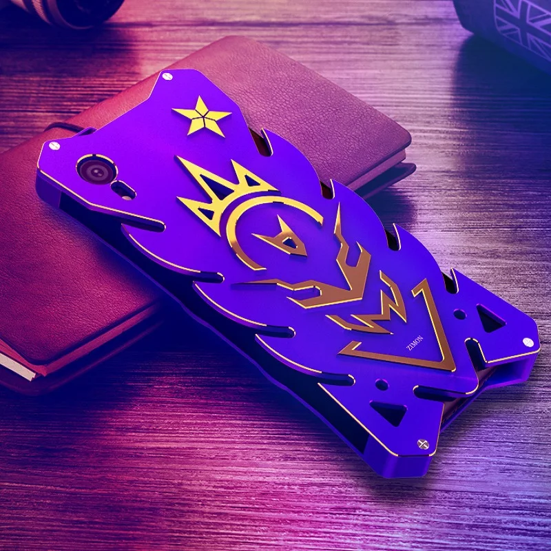 

Case for iPhone Xsmax funda Zimon Luxury Aluminum Metal case for iPhone XR Heavy Duty screw metal Phone Case for iPhone XS Armor